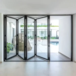 Aluminum Bi-Fold Door for Patio & Sunroom, Modern Style, Weather Resistant