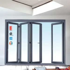 Aluminum Bi-Fold Door with Soundproof Double Glass for Balcony