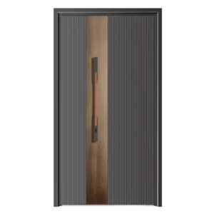 Aluminum Bulletproof Exterior Entrance Door for Villas, Apartments, and Hotels, Customized Color and Size
