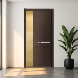 Aluminum Carving Door with Smart Bar-Handle Lock, Interior or Exterior Use
