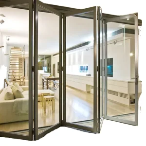 Aluminum Casement Door Soundproof Broken-Bridge Double Tempered Glass Thermal Insulation for House
