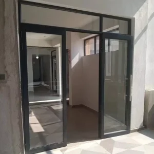 Aluminum Casement Door with Soundproof Broken Bridge Design, Double Tempered Glass, Thermal Insulation