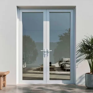 Aluminum Casement Entrance Door with AS2047 Certification, Heavy-Duty Hinges, Flush Sill, and Drainage