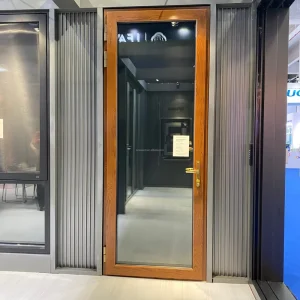 Aluminum Clad Wood Swing Door Double Opening Aluminum French Smart Door