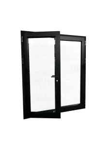 Aluminum-Clad Wood Double Swing Door for Cold Region