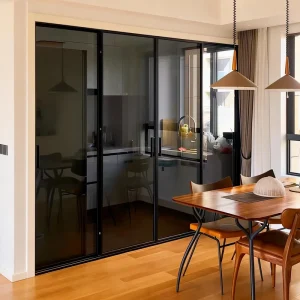 Aluminum Customizable Narrow Frame Living Room Apartment Hotel Balcony Indoor Partition Sliding Door