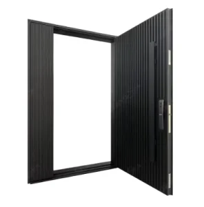 Aluminum Double Door Villa Entrance Door Custom Finished Side-Opening