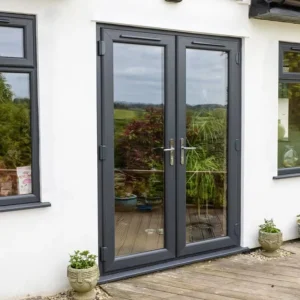 Aluminum Double-Glass Commercial Swing Storefront French Door