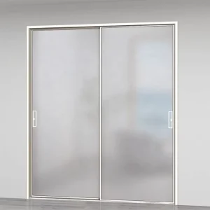 Aluminum Double Glass Sliding Door for Kitchen, Bathroom, Bedroom, or Hotel Interior