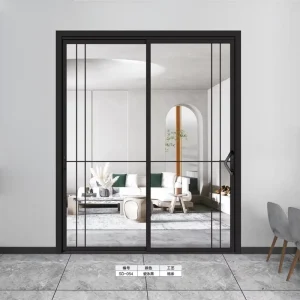 Aluminum Double-Glazed Glass Sliding Patio Door with Integrated Pet Door for Family House Garden Factory