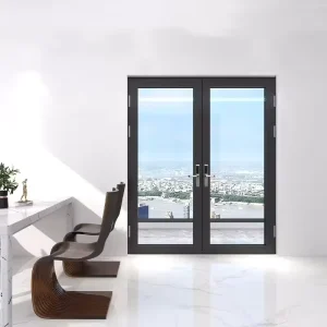 Aluminum Double-Glazed Sound-Insulation Swing Door for Interior Entries, Living Rooms, Bedrooms, and Kitchens
