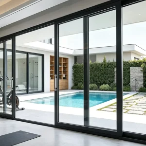 Aluminum Double-Glazed Soundproof Sliding Doors for Urban Home