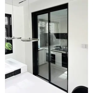 Aluminum Double-Glazed Trackless Sliding Wardrobe Doors