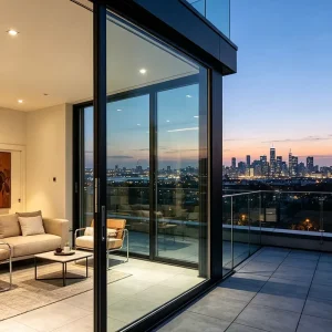 Aluminum Double-Glazed Weatherproof Sliding French Doors for Ocean Views