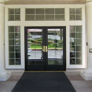 Aluminum Double Swing Glass Interior Doors