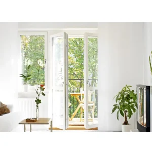 Aluminum Exterior Double-Glass French Entry Swing Door