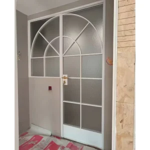 Aluminum Frame Arched Swing Entrance Door for Hotel Commercial Rooms with Noise Reduction