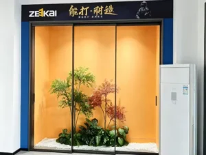 Aluminum Frame Glass Hanging Track Door Transparent or Frosted