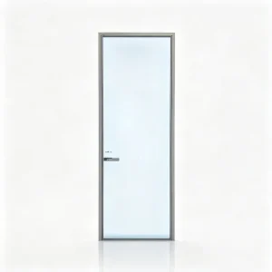 Aluminum Frosted-Glass Bathroom Swing Door Waterproof Interior Door for Toilet and Shower