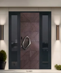 Aluminum & Galvanized Steel Modern Carving Door for Bedroom and Hotel Use, Well-Sealed