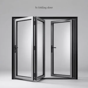 Aluminum Glass Bi-Folding Outdoor Door for Villa House Exterior