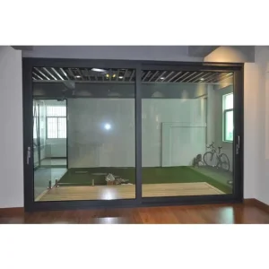 Aluminum Glass Black Sliding Door Van Valance