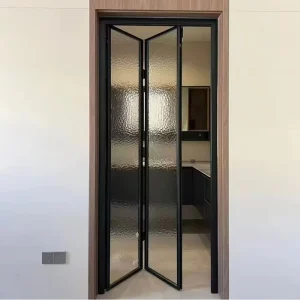 Aluminum Glass Folding Sliding Door Entry Partition for Kitchen Living Room Residential and Hotel Use