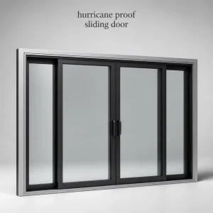 Aluminum Glass Patio Sliding Door Hurricane-Proof Large Opening for Villa