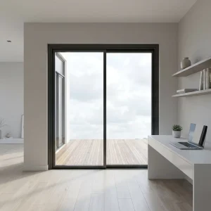 Aluminum Glass Sliding Door, Soundproof, for Patio and Balcony, Interior or Exterior