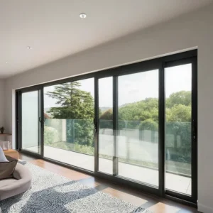 Aluminum Glass Sliding Door System for Interior and Exterior Home Use