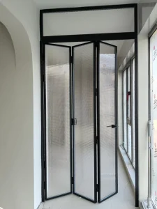Aluminum Glass Sliding Folding Door Interior Partition for Kitchen, Living Room, Entry, Residential and Hotel Use
