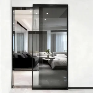 Aluminum Glass Sliding Wall Pocket Doors Bars Slide Door for Apartment