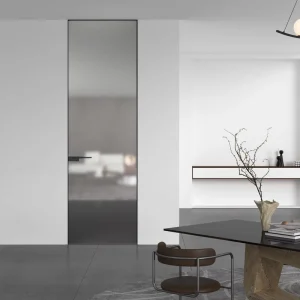 Aluminum Glass Swing Casement Door with Windproof Design for Bathroom and Toilet