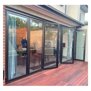 AS2047 Frameless Stacking Folding Sliding Glass Door Partition Wall