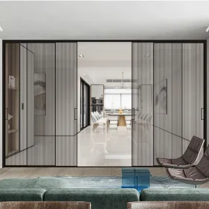 Aluminum Narrow Frame Sliding Glass Door for Indoor Use