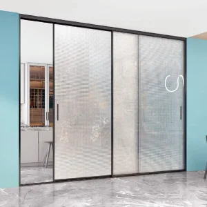 Aluminum Narrow Sliding Glass Doors Slim Frame Sliding Door