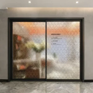 Aluminum Narrow Sliding Glass Doors Slim Frame Thermal Insulation Finished Sliding Door