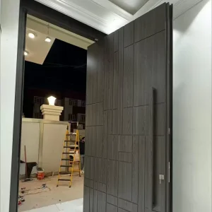 Aluminum Plate Moulded Side-Opening 180-Degree Waterproof Cast Aluminum Door for Villa