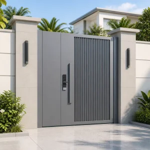 Aluminum Profile Exterior Single-Leaf Main Door, Anti-Theft, Weatherproof, Apartment House Outdoor