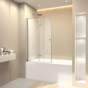 Aluminum Profile Shower Door Hinges, Brushed Nickel, 180-Degree, Lifting, for Swing Door