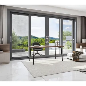 Aluminum Sliding Door Double Glazing System for Energy Efficient Building