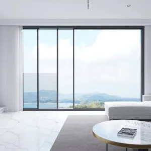 Aluminum Sliding Door Narrow Frame Large Glass Slim Frame Noiseless Patio Sliding Door Aluminium