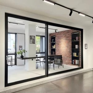 Aluminum Sliding Door Villa Hotel Narrow Frame Broken Bridge Sliding Glass Door Panoramic Balcony Living Room Partition