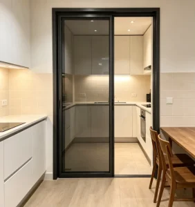 Aluminum Sliding Door With Tempered Glass Waterproof Windproof For Villa House