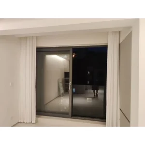 Aluminum Sliding Door with Double Tempered Glass for Balcony and Patio