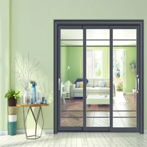 Aluminum Sliding Door with Narrow Frame for House Partitions