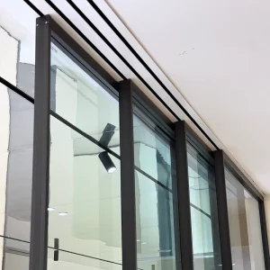 Aluminum Sliding Door with Sound Insulation and Tempered Glass for Interior, Garden, Apartment, and Factory Use