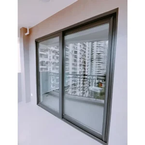 Aluminum Sliding Door with Tempered Glass for Residential and Commercial Buildings