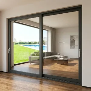 Custom Made Aluminum Sliding Door System With Large Panel Glass For Villa And Resort Hotel