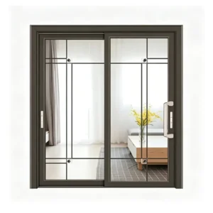 Aluminum Sliding Double-Glass Door for Indoor and Outdoor Villas and Bedrooms